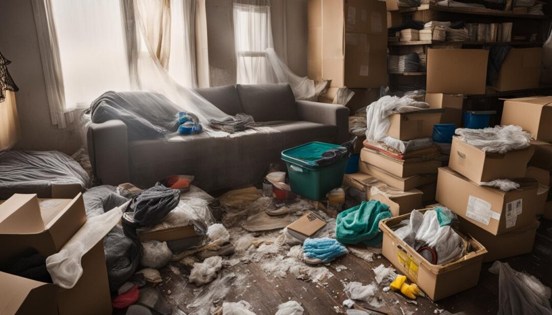 How do you clean a dirty hoarder house?
